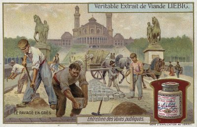 Verlegen von Sandsteinpflaster von European School