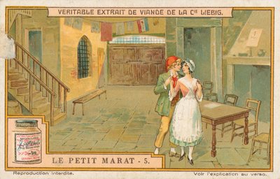 Le Petit Marat, Liebig-Karte, frühes 20. Jahrhundert von European School