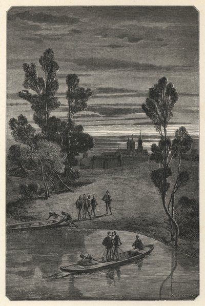 Le Pre Aux Clercs (Gravur) von European School