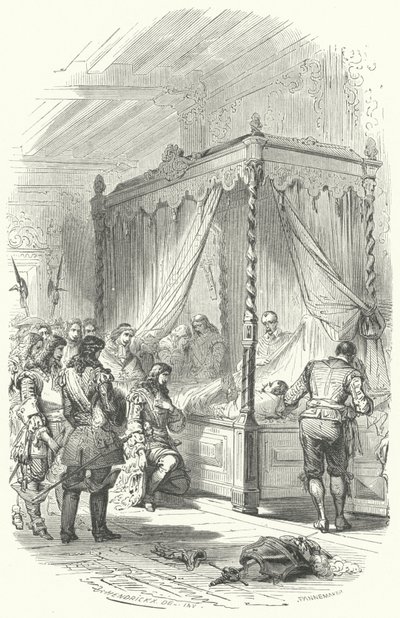 Ludwig XIV. von Frankreich erweist dem toten Körper von Jean V. d