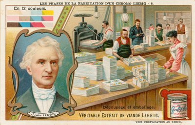 Herstellung einer Liebig-Chromolithographie von European School