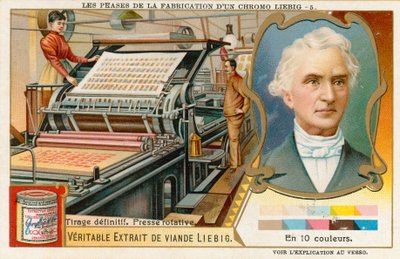 Herstellung einer Liebig-Chromolithographie von European School