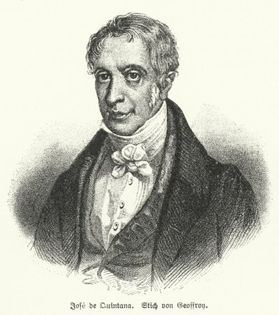 Manuel Jose Quintana, spanischer Dichter (Lithographie) von European School