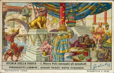 Marco Polo probiert Spaghetti in China von European School