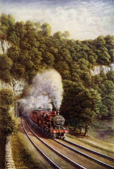 Midland Scotch Expresszug auf der Midland Railway durch die Yorkshire Dales von European School