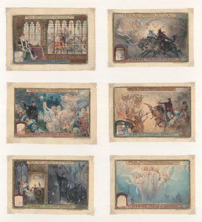 Originalkunstwerk für ein Set von Liebig-Karten: Berlioz, Faust von European School