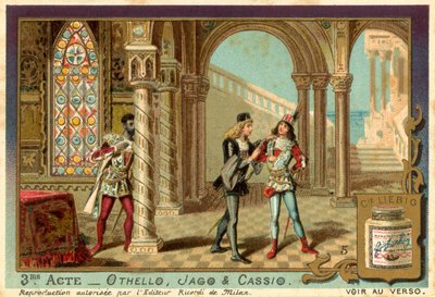Othello belauscht Iago und Cassio von European School