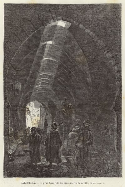 Palästina, Der große Basar der Ölverkäufer in Jerusalem von European School