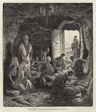 Palästina, Perlmuttarbeiter in Bethlehem von European School