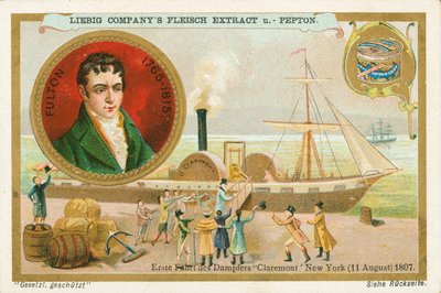 Robert Fulton, Liebig-Karte, frühes 20. Jahrhundert von European School
