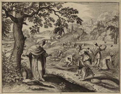 Ruth trifft Boas beim Ährenlesen auf seinem Feld von European School