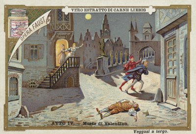 Szene aus Faust, einer Oper von Charles Gounod von European School
