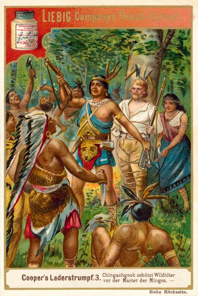 Szene aus Der Wildtöter von James Fenimore Cooper von European School