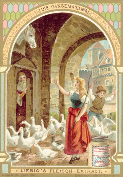Szene aus dem Märchen Die Gänsemagd der Brüder Grimm von European School