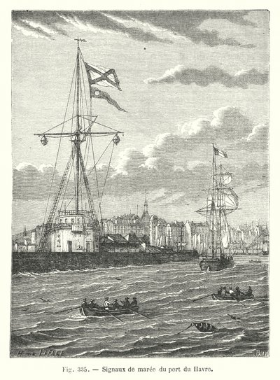 Gezeitenzeichen des Hafens von Le Havre von European School