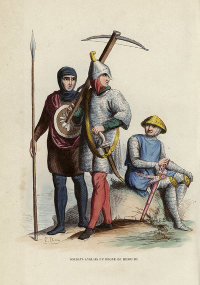 Englische Soldaten aus der Herrschaft von Heinrich III. von European School