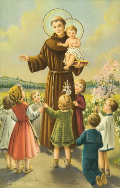 St. Franziskus von Assisi mit dem Jesuskind und Kindern von European School