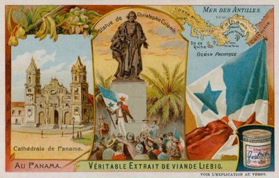 Statue von Christoph Kolumbus, Antillen und Panama-Kathedrale von European School