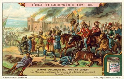 Die Mongolen fallen in Polen und Schlesien ein und brennen Breslau nieder von European School