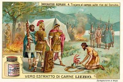 Der römische Kaiser Trajan am Ufer der Donau von European School