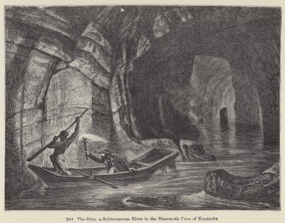 Der Styx, ein unterirdischer Fluss in der Mammuthöhle von Kentucky von European School