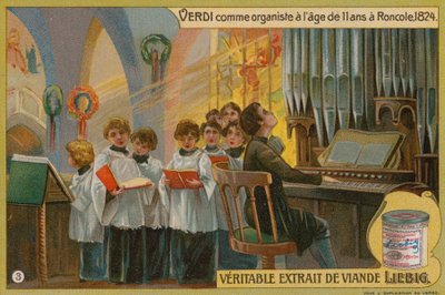 Verdi spielt die Orgel in Roncole von European School