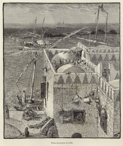 Blick auf den Hafen von Jaffa von European School