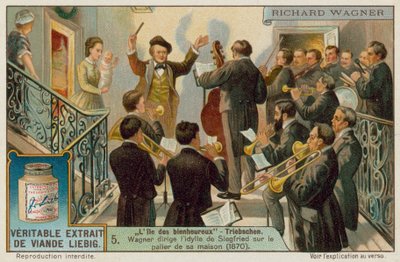 Wagner dirigiert Siegfrieds Idyll in Triebschen zur Feier der Geburt seines Sohnes von European School
