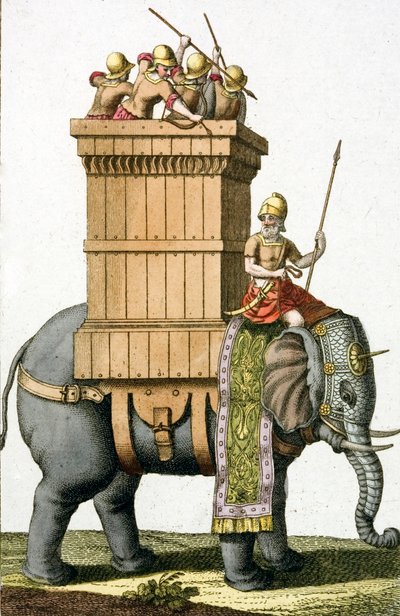 Kriegselefant der Antike von European School
