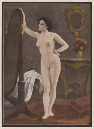 Frau vor dem Spiegel von European School
