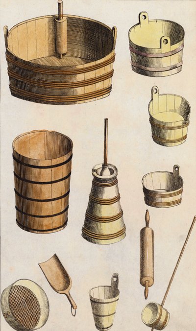 Holzwerkzeuge und Gefäße von European School