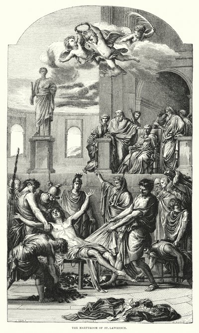 Das Martyrium des Hl. Laurentius von Eustache (after) Le Sueur