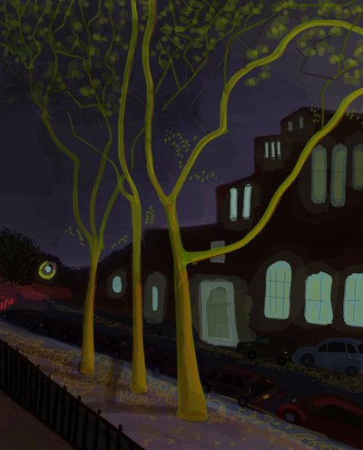 11th Street bei Nacht, 2016 von Evan Sklar