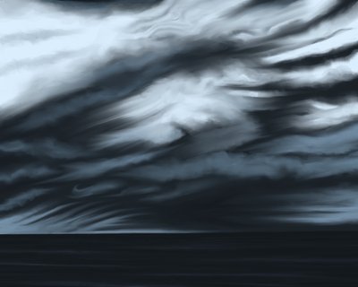 Blauer Himmel und Ozean, ca. 2020-24 von Evan Sklar