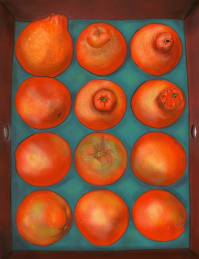 Kiste mit Orangen von Evan Sklar