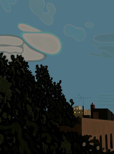 Abenddämmerung und 8. Straße, Brooklyn von Evan Sklar