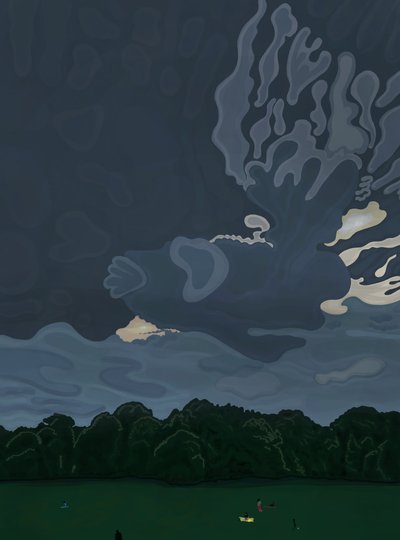Abenddämmerung und Wolken, Prospect Park, Brooklyn von Evan Sklar