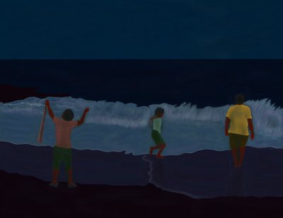 Final Fire Island Strand bei Nacht von Evan Sklar