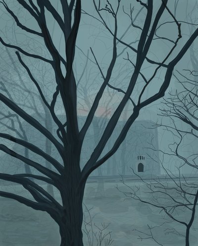 Nebel Prospect Park, Brooklyn von Evan Sklar