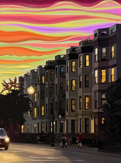 Neunte Straße neun Uhr morgens von Evan Sklar