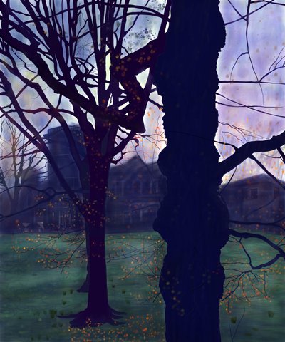 Prospect Park, Morgendämmerung, früher Frühling von Evan Sklar