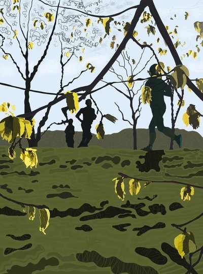 Läufer, Prospect Park von Evan Sklar