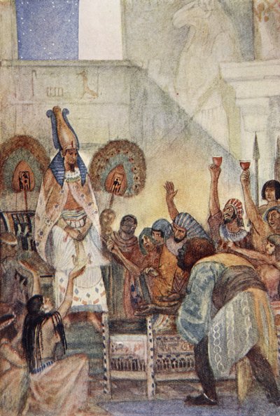 Osiris wird in die Truhe gelockt, Illustration aus 
