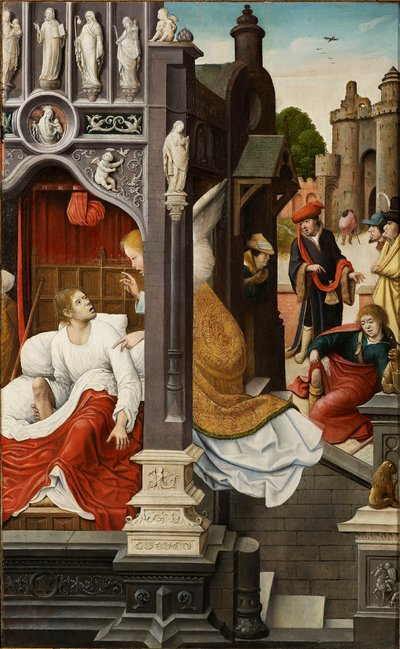 Szene aus dem Leben des Heiligen Rochus, 1517 von Everaert Orley