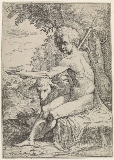 Johannes der Täufer in der Wüste von Everard Crynsz. van der Maes