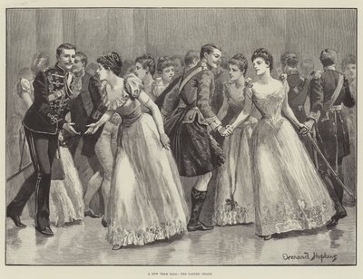 Ein Neujahrsball, die Damenkette von Everard Hopkins
