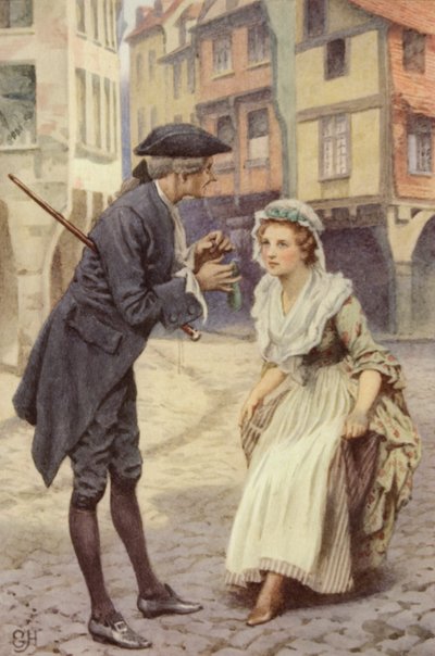 Illustration für Eine empfindsame Reise von Laurence Sterne von Everard Hopkins