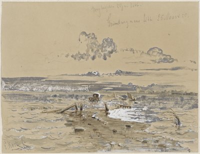 Landschaft mit der Kiesstraße zwischen Oss und Lithoijen von Everhardus Koster