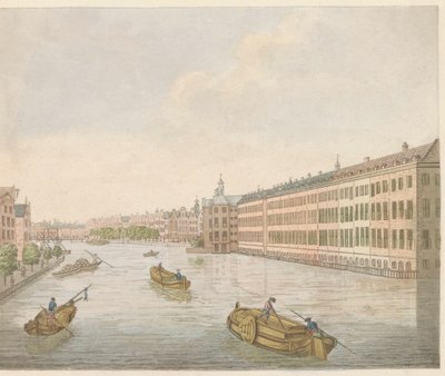 Ansicht der Binnen-Amstel, ca. 1810-1813 von Evert Maaskamp