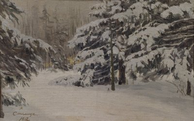 Winter auf den Inseln von Sankt Petersburg, 1912 von Evgeni Ivanovich Stolitsa